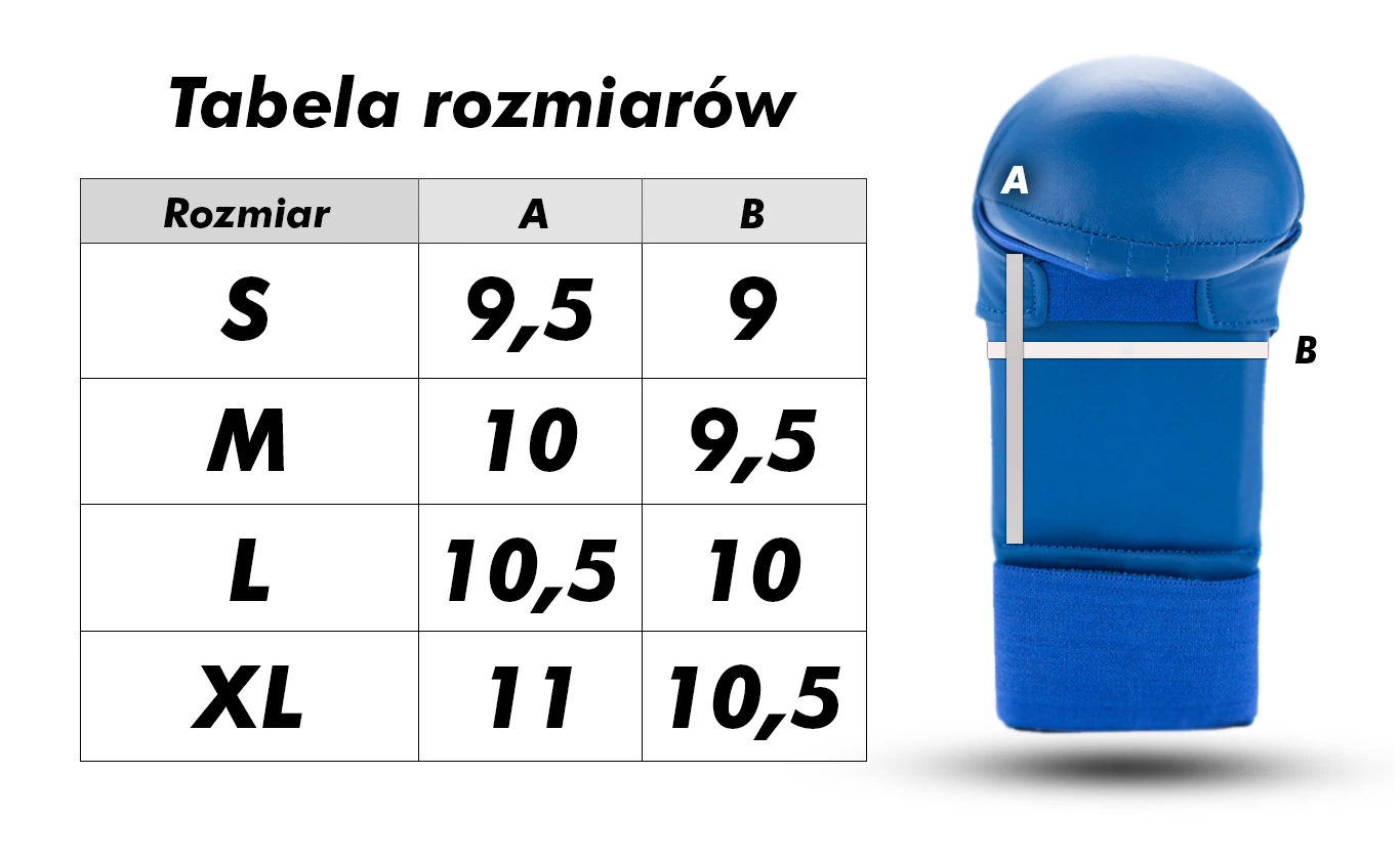 napięstniki dbx bushido tabela rozmiarów